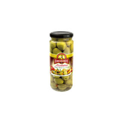 ACEITUNAS VERDES CON MORRON EMIGRANTE FRASCO 320G