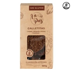 GALLETAS AVENA/SESAMO/CACAO/NUECES L/GLUTEN LA PAZ