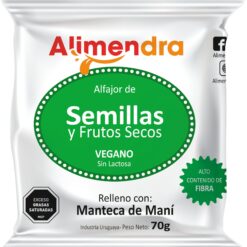 ALFAJOR VEGANO SEMILLAS Y FRUTOS ALIMENDRA