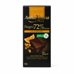 CHOCOLATE 72% CACAO C/NARANJA ANTIU 90G