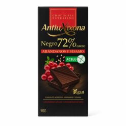 CHOCOLATE 72% CACAO C/ARANDANOS Y SESAMO ANTIU 90G