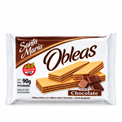 GALLETAS OBLEAS CHOCOLATE L/GLUTEN SANTA MARIA 90G